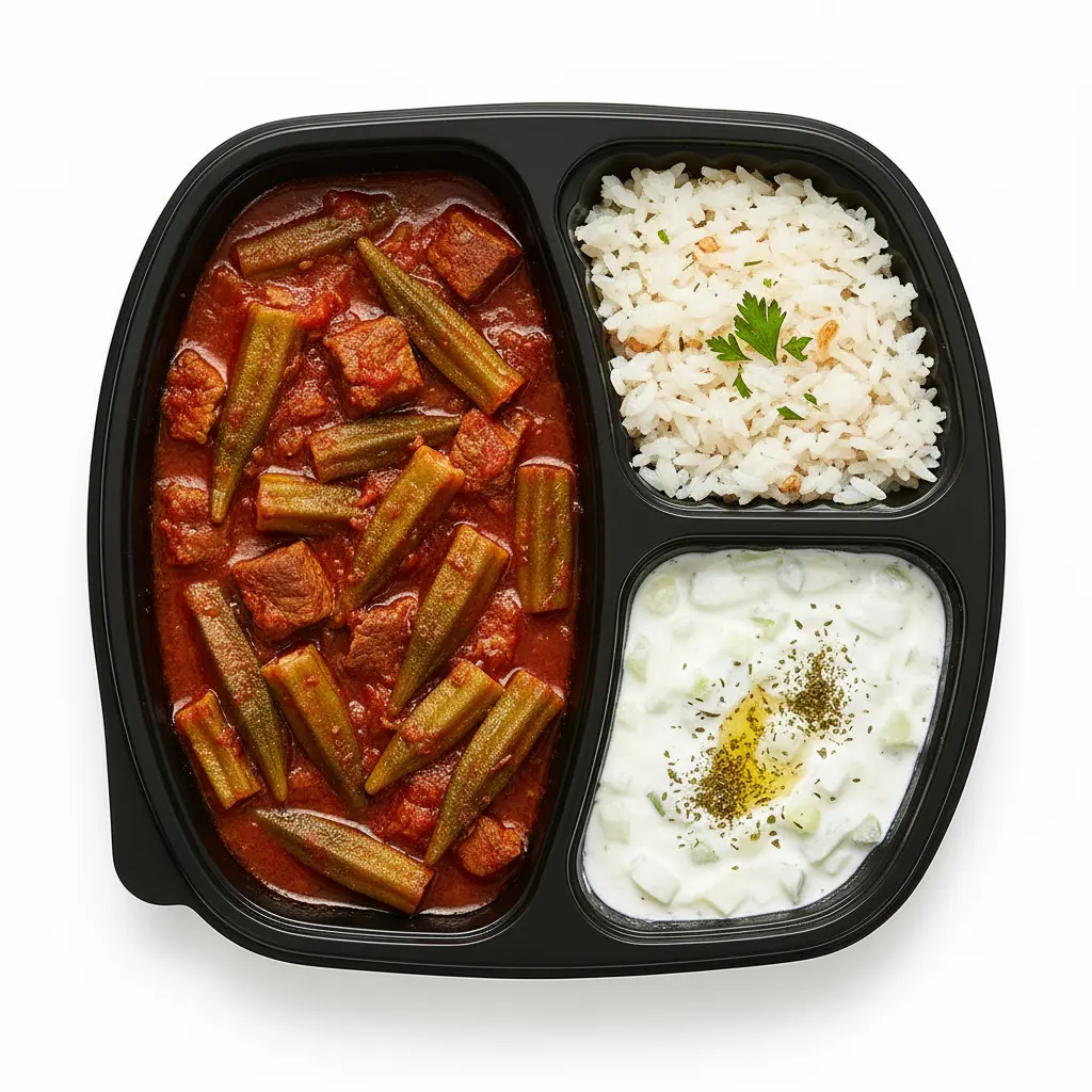 خورش بامیه با گوشت قرمز به سبک ترکی