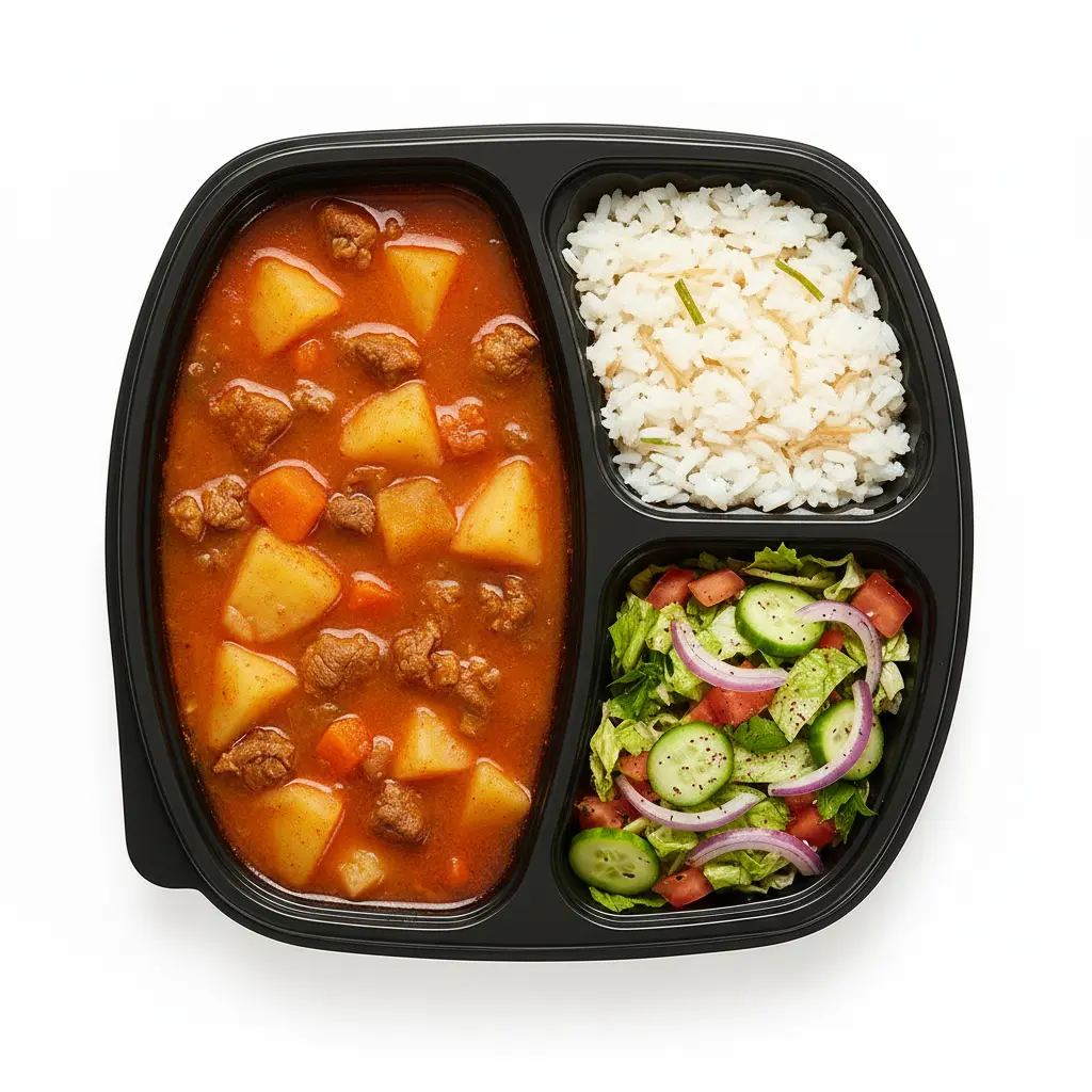 Potato Stew with Meat Sauce (Turkish style)