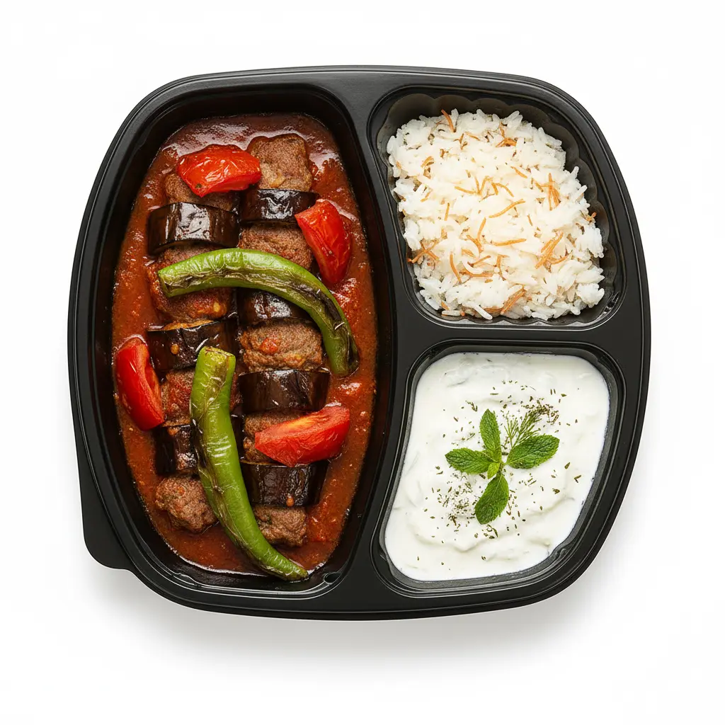 Antep-Style Eggplant Kebab (grilled beef with eggplant slices)