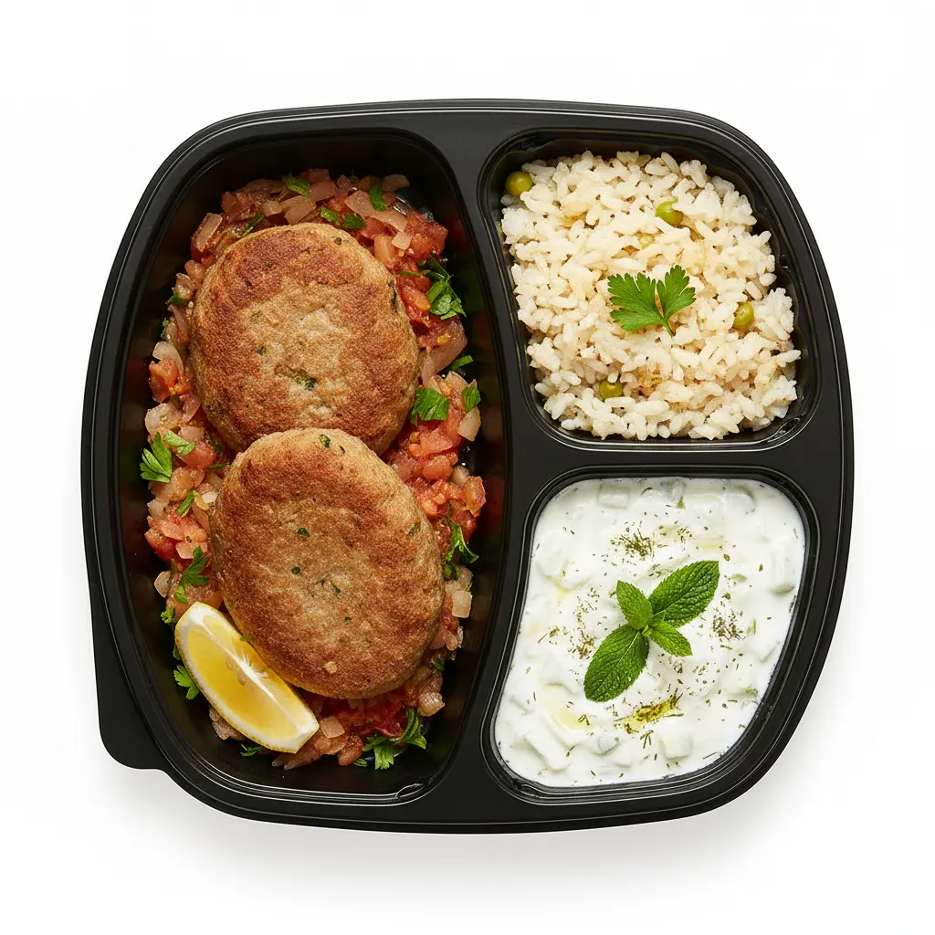 Kadınbudu Köfte (fried meat patties with rice and minced meat)